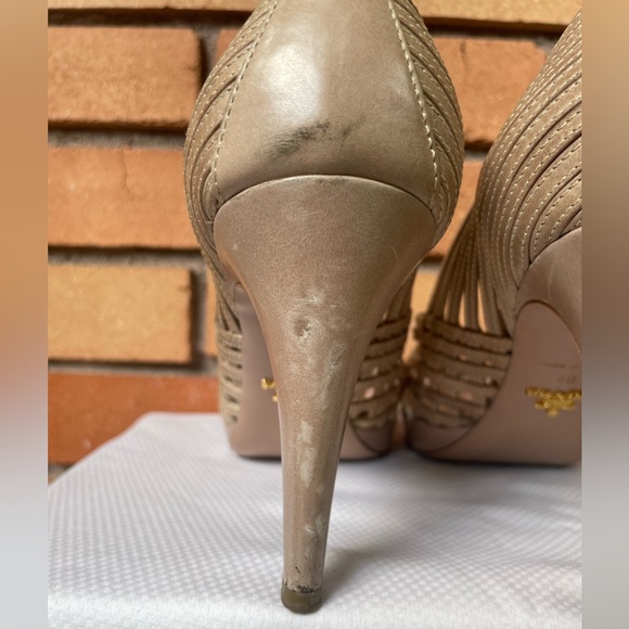 Prada Open Toe Heels Size 40 - Picture 9 of 12